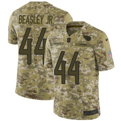 Nike Tennessee Titans #44 Vic Beasley Jr Camo Men's Stitched NFL Limited 2018 Salute To Service Jersey Men's
